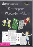Vorschau - Mal- und Bastelvorlagen - Materialpaket Klettmappen Wortarten - Deckblatt