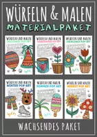 Vorschau - Arbeitsblätter - Würfeln & Malen - Wachsendes Pop Art Materialpaket - Deckblatt