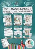 Vorschau - Unterrichtsreihen - XXL-Bastelpaket "Fasching & Karneval" - Deckblatt
