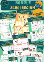Vorschau - Arbeitsblätter - WACHSENDES BUNDLE - SCHULBEGINN (Deutsch & Unterstützte Kommunikation) - Deckblatt