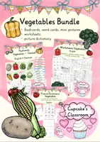 Vorschau - Arbeitsblätter - Englisch - vegetables (Gemüse) - Sparpaket - Arbeitsblätter, Bildkarten, Miniwörterbuch - Deckblatt