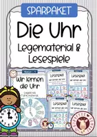 Vorschau - Unterrichtsreihen - Uhr lernen Grundschule – Sparpaket (Uhrzeiten lesen, Spiele & Materialien Klasse 1–3) - Deckblatt