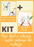 Aperçu - Cartes / Images - Kit pédagogique Père Noël à colorier/ cartes mélanges des couleurs - Page de couverture