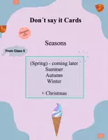 Vorschau - Stundenentwürfe - Materialpaket - Don´t say it Cards Seasons - Deckblatt