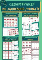 Vorschau - Arbeitsblätter - BUNDLE: "DIE JAHRESUHR / MONATE" - Deckblatt