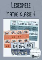 Vorschau - Spiele - Lesespiele Mathe Klasse 4 - wachsendes Materialpaket - Deckblatt