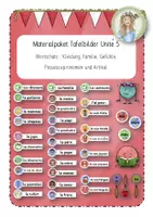 Vorschau - Präsentationen/Tafelbilder - Français Materialpaket Tafelbilder/Plakate Unité 5 - Deckblatt