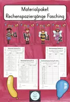 Vorschau - Arbeitsblätter - Materialpaket Rechenspaziergänge zum Fasching/Karneval #rabattrakentenzusalevester25 - Deckblatt