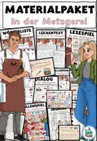 Vista previa - Hojas de trabajo - Paquete de material "In der Metzgerei" Alemán - Portada