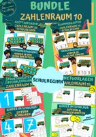 Vorschau - Unterrichtsreihen - BUNDLE: Zahlenraum 10 / Schulbeginn - Deckblatt
