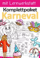Vorschau - Unterrichtsreihen - Karneval/ Fasching - Komplettpaket inklusive Kunstprojekt , Lernwerkstatt, Bastelvorlagen .... - Deckblatt