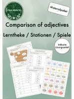 Vorschau - Stationenlernen - Materialpaket: Stationen Comparison of adjectives - Deckblatt