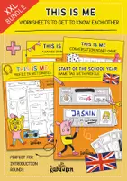 Vorschau - Arbeitsblätter - This is me - Worksheets to get to know each other 🗣️🧡 Auf Englisch Kennenlernen | XXL Bundle - Deckblatt