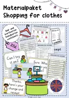 Vorschau - Arbeitsblätter - Shopping for clothes Materialpaket - Deckblatt