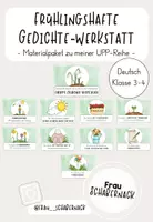 Vorschau - Arbeitsblätter - Frühlingshafte Gedichte-Werkstatt: Materialpaket zu meiner UPP-Reihe - Deckblatt