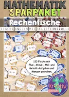 Vorschau - Spiele - Materialpaket: Rechenfische zum selbständigen Üben in der freien Lernzeit in Klasse 1-2 - Deckblatt