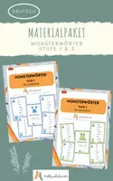 Vorschau - Anderer Materialtyp - Materialpaket - Monsterwörter Stufen 1 & 2 - Pseudowörter-Training - Deckblatt