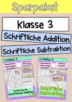 Vorschau - Arbeitsblätter - Sparpaket: Einführung der schriftlichen Addition und Subtraktion - Deckblatt