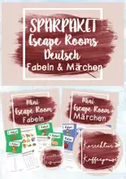 Vorschau - Arbeitsblätter - SPARPAKET / Materialpaket - Escape Rooms Deutsch - Märchen und Fabeln - Klasse 5-6 - Deckblatt