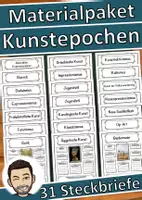 Vorschau - Arbeitsblätter - Materialpaket Kunstepochen - Steckbriefe 31 Kunstepochen - Deckblatt