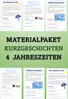 Vorschau - Arbeitsblätter - Materialpaket - 4 Jahreszeiten - Kurzgeschichten - Leseverständnis - Deckblatt