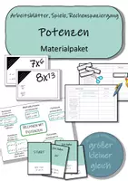 Vorschau - Arbeitsblätter - Materialpaket - Potenzen - Deckblatt