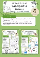 Vorschau - Präsentationen/Tafelbilder - Materialpaket: Bildkarten / Tafelmaterial Laborgeräte farbig + schwarz/weiß Bio, NaWi, Chemie - Deckblatt
