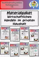 Vorschau - Stundenentwürfe - Materialpaket "Wirtschaftliches Handeln im privaten Haushalt" BwR 7 II Lehrplan Plus - Deckblatt