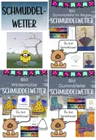 Vorschau - Mal- und Bastelvorlagen - SCHMUDDELWETTER MATERIALPAKET // KUNST // KLASSE 1 - 4 // FRÜHLINGSBILDER // HERBSTBILDER // TUSCHKASTEN // - Deckblatt