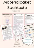 Vorschau - Unterrichtsreihen - Materialpaket: Sachtexte mit Aufgaben Klasse 8-10 - Deckblatt