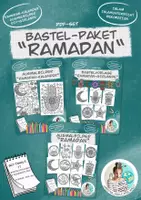 Vorschau - Unterrichtsreihen - Bastelpaket "Ramadan" Klassenprojekt Malvorlagen Bastelvorlagen Girlande Islam - Deckblatt