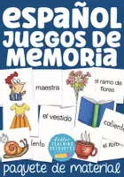 Aperçu - Jeux - Espagnol jeux de mémoire Español juegos RECUERDA! BUNDLE - Page de couverture