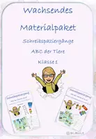 Vorschau - Arbeitsblätter - Wachsendes Materialpaket Schreibspaziergänge Klasse 1 - ABC der Tiere / Silbenschirft - Deckblatt
