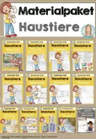 Vorschau - Arbeitsblätter - Haustiere | Sachunterricht - Deckblatt