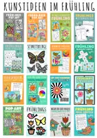 Vorschau - Stundenentwürfe - Kunst im Frühling 🐣 Wachsendes Materialpaket - Deckblatt