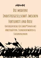 Vorschau - Stundenentwürfe - Sparpaket: Die moderne Industriegesellschaft zwischen Fortschritt und Krise - Unterrichtsreihe (Arbeitsblätter, Videos, Stationenlernen & Stundenentwurf) - Deckblatt