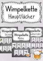 Vorschau - Anderer Materialtyp - Wimpelketten Hauptfächer - Deckblatt