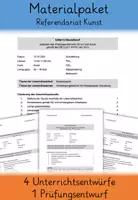 Vorschau - Stundenentwürfe - Materialpaket: Referendariat Kunst - Unterrichtsentwürfe inkl. Prüfungsentwurf - Deckblatt