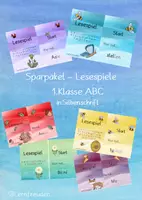 Vorschau - Spiele - Sparpaket Lesespiele in Silbenschrift - 1.Klasse Buchstaben/Laute #Silvesterknaller23 - Deckblatt