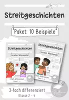 Vorschau - Arbeitsblätter - 10 Streitgeschichten: Wiederholung der Klassenregeln für besseres Klassenklima - Deckblatt