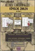 Vorschau - Arbeitsblätter - Materialpaket: Rechnen , schneiden, kleben RÖMISCHE ZAHLEN - Deckblatt