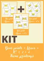 Aperçu - Apprentissages en autonomie - Kit 3 planches de bons points « bravo » - printemps - motivation - maternelle - primaire - Page de couverture