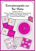 Vorschau - Stationenlernen - Einmaleinsspiele zur 9er-Reihe *MATERIALPAKET* - Deckblatt