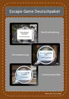 Vorschau - Spiele - Materialpaket Escape Games Deutsch - Deckblatt