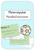 Vorschau - Stundenentwürfe - Materialpaket Handballstationen - Deckblatt
