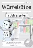 Vorschau - Arbeitsblätter - Würfelsätze "4 Jahreszeiten": 60 Arbeitsblätter (2-fach differenziert) - Deckblatt
