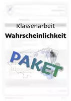 Vorschau - Klassenarbeiten - Paket: Klassenarbeit - Wahrscheinlichkeit (A) + (B) - Deckblatt