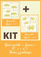 Aperçu - Apprentissages en autonomie - Kit 2 planches de bons points « bravo » - printemps - tous niveaux - Page de couverture