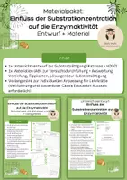 Vorschau - Stundenentwürfe - Materialpaket: Unterrichtsentwurf + Material zum Einfluss der Substratkonzentration auf die Enzymaktivität (Substratsättigung, Katalase, H2O2) - Deckblatt