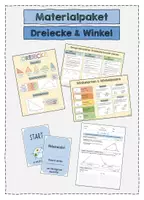 Vorschau - Arbeitsblätter - Materialpaket: Dreiecke und Winkel (Merkblätter, Dominospiel, Klassenarbeit) - Deckblatt